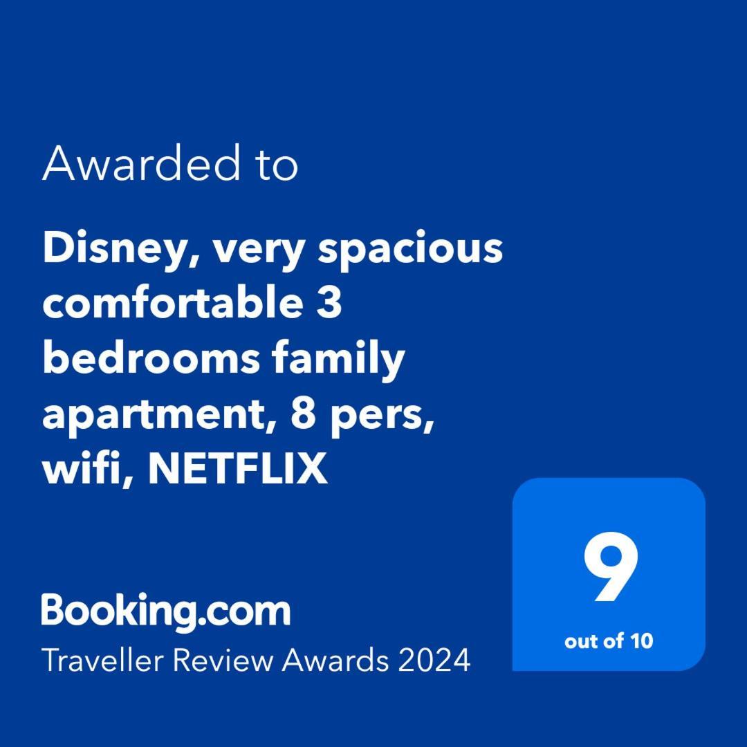 Disney, Very Spacious Comfortable 3 Bedrooms Family Apartment, 8 Pers, Wifi, Netflix Chessy  Luaran gambar